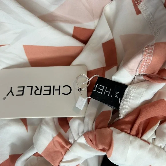 CHERLEY Geometric Print Flowy Halter Maxi Dress Size Medium NWT - Picture 5 of 5